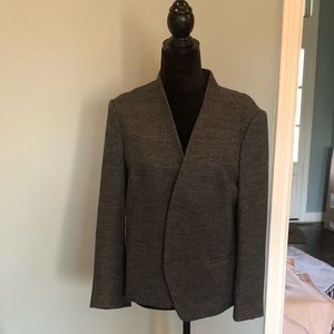 LOFT Gray Herringbone Blazer XL
